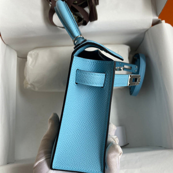Hermes - Kelly 19 cm Bleu azur