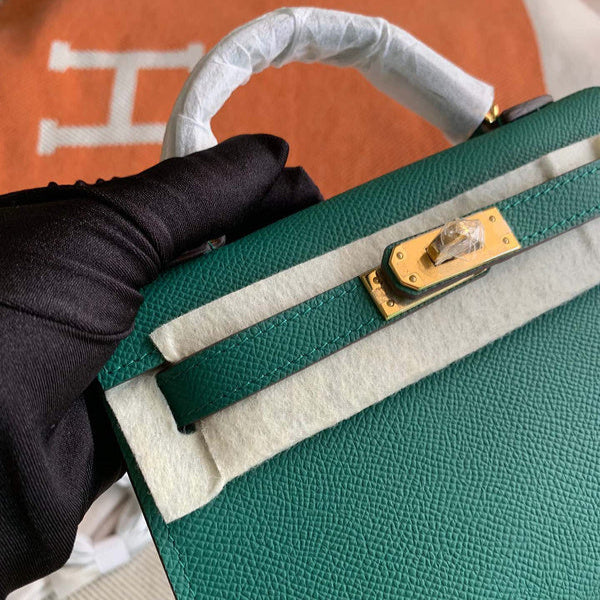 Hermes - Kelly 19 cm Vert bouteille