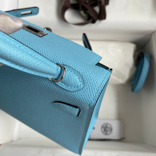 Hermes - Kelly 19 cm Bleu azur