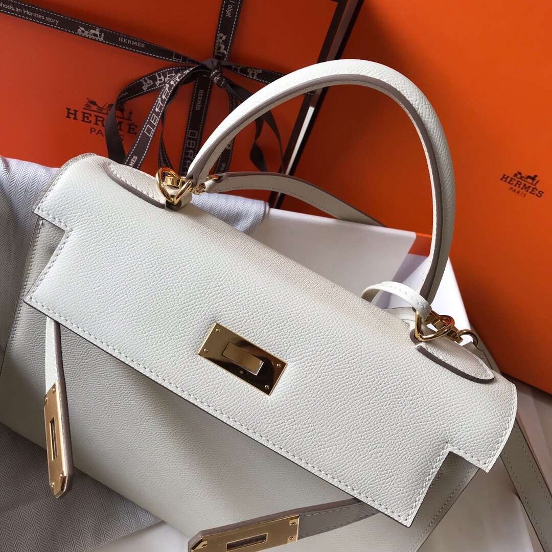 Hermes - Kelly 19 cm Blanc