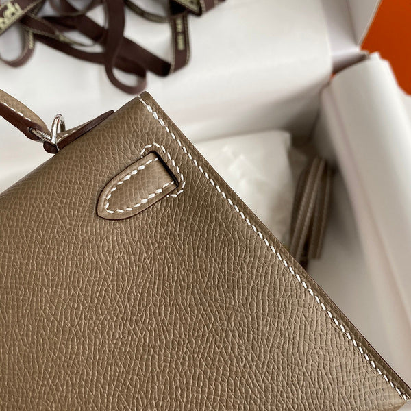 Hermes - kelly 19 cm Brun Taupe