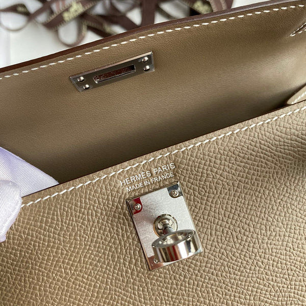 Hermes - kelly 19 cm Brun Taupe