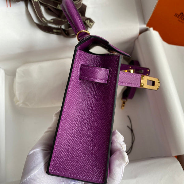 Hermes - Kelly 19 cm Violet améthyste