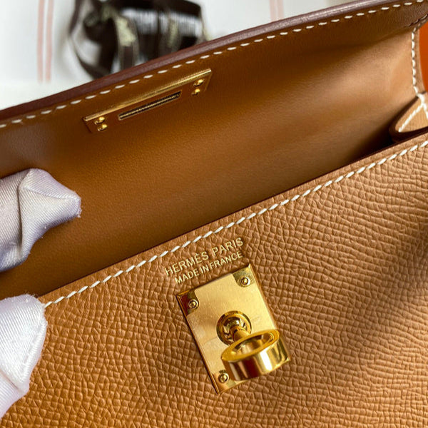 Hermes - Kelly 19 cm Marron cognac