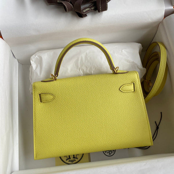 Hermes - Kelly 19 cm Jaune soleil
