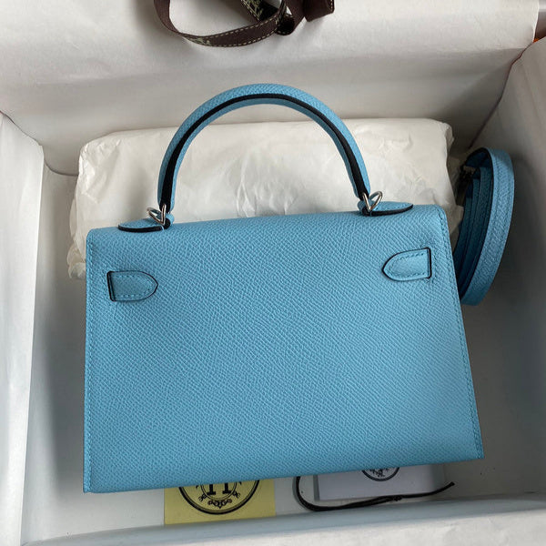 Hermes - Kelly 19 cm Bleu azur