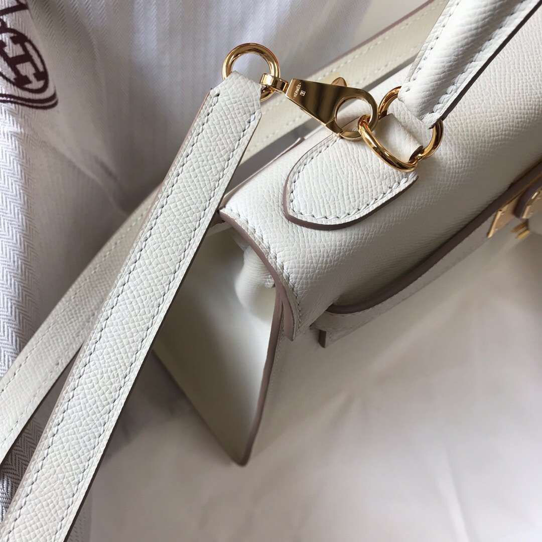 Hermes - Kelly 19 cm Blanc