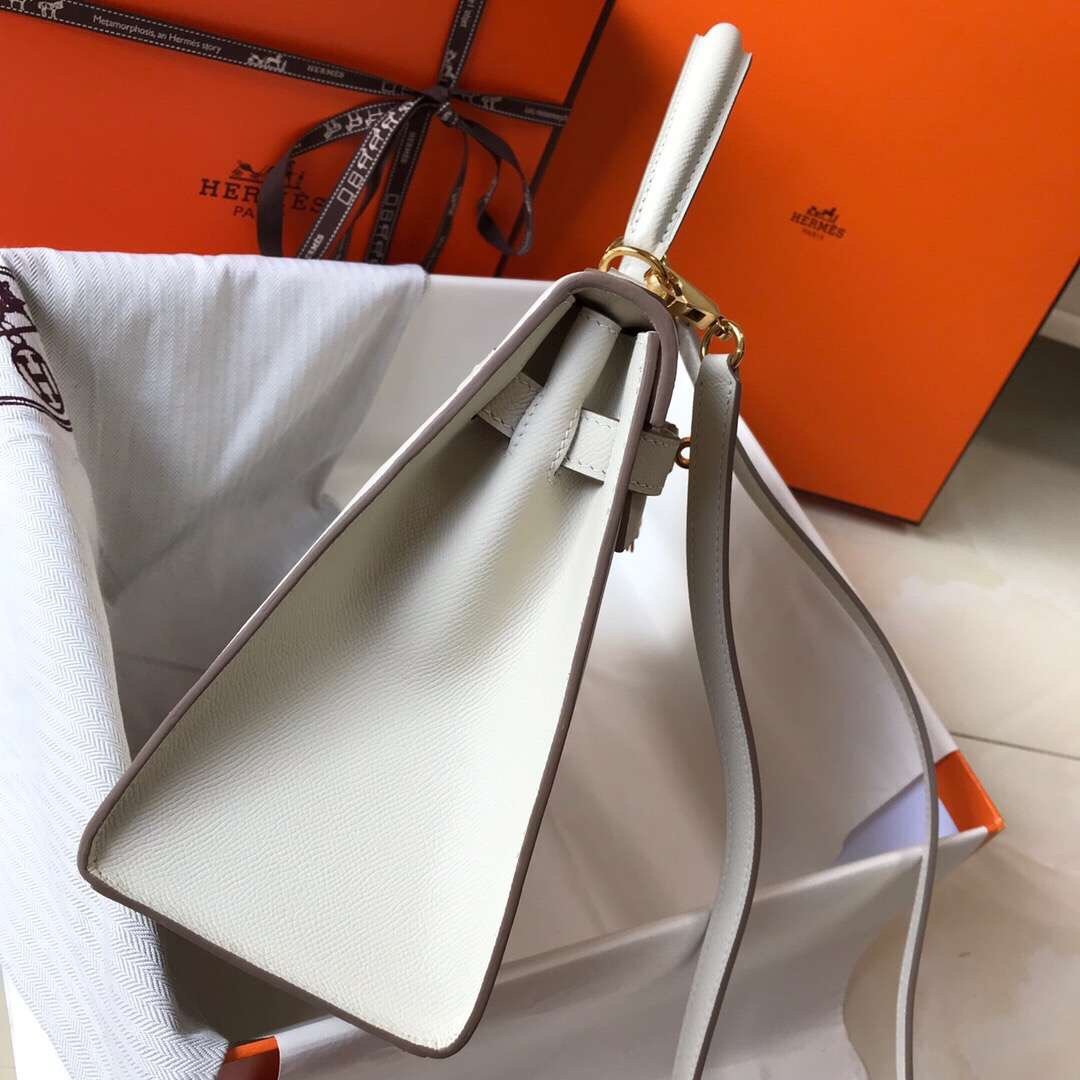 Hermes - Kelly 19 cm Blanc