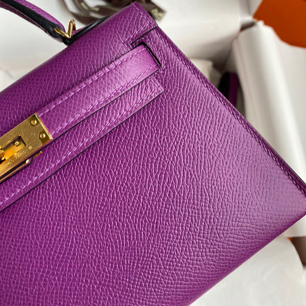 Hermes - Kelly 19 cm Violet améthyste