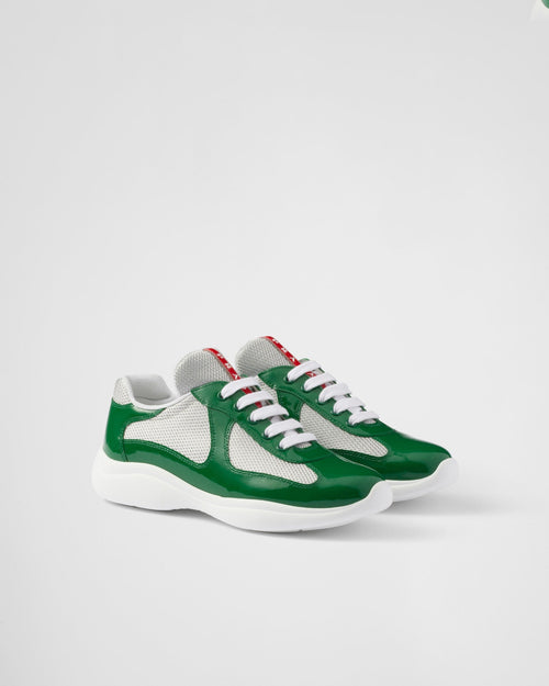 Prada America's Cup sneakers in green Bike fabric