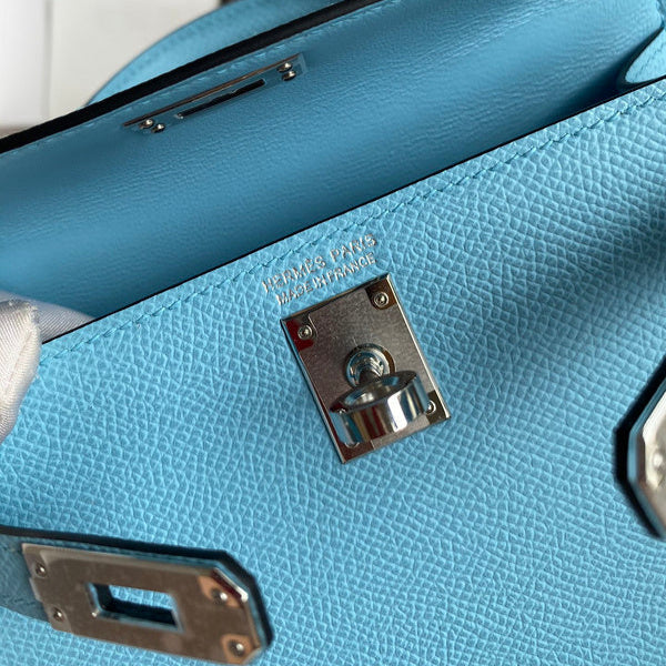 Hermes - Kelly 19 cm Bleu azur