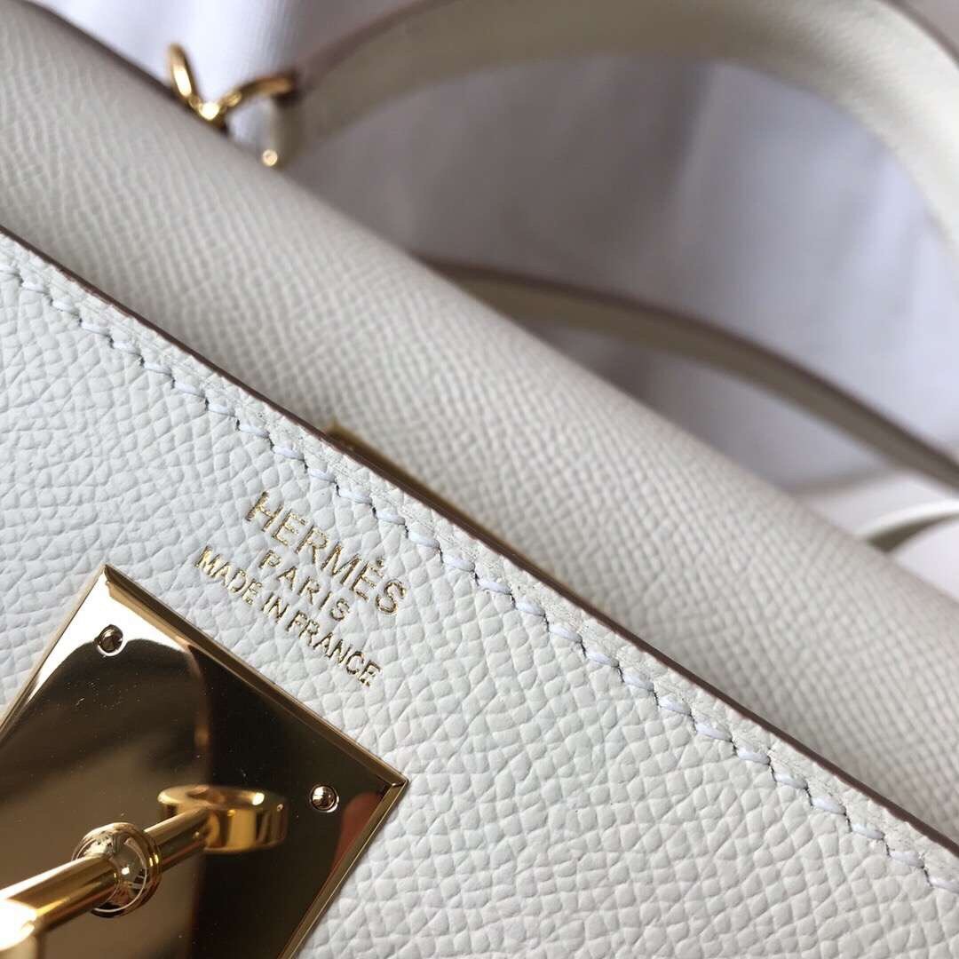 Hermes - Kelly 19 cm Blanc