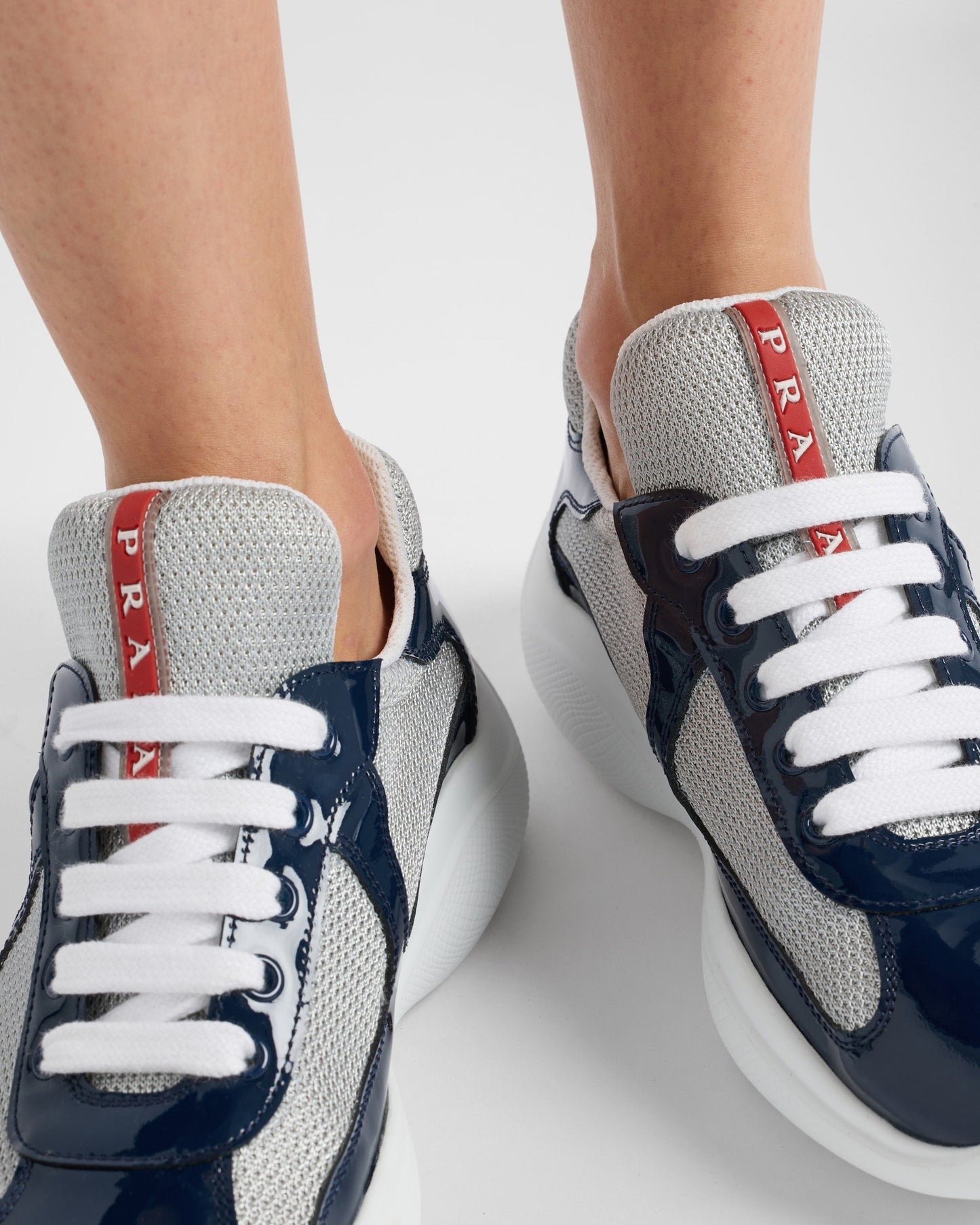 Prada America's Cup sneakers in royal blue Bike fabric