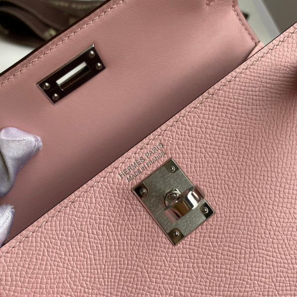 Hermes - Kelly 19 cm Rose nude