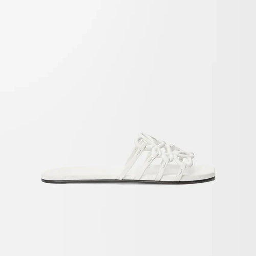 LOEWE - Petal Anagram slide in soft calfskin White
