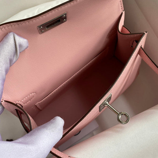 Hermes - Kelly 19 cm Rose nude
