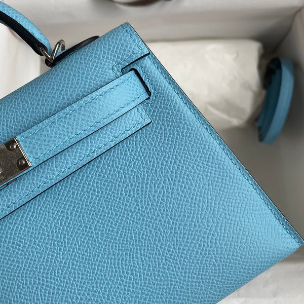 Hermes - Kelly 19 cm Bleu azur
