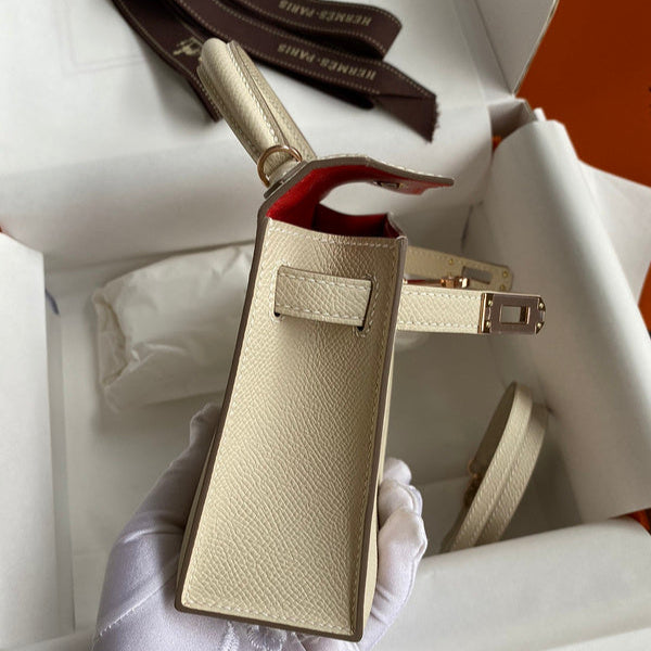 Hermes - Kelly 19 cm Crème Vanille