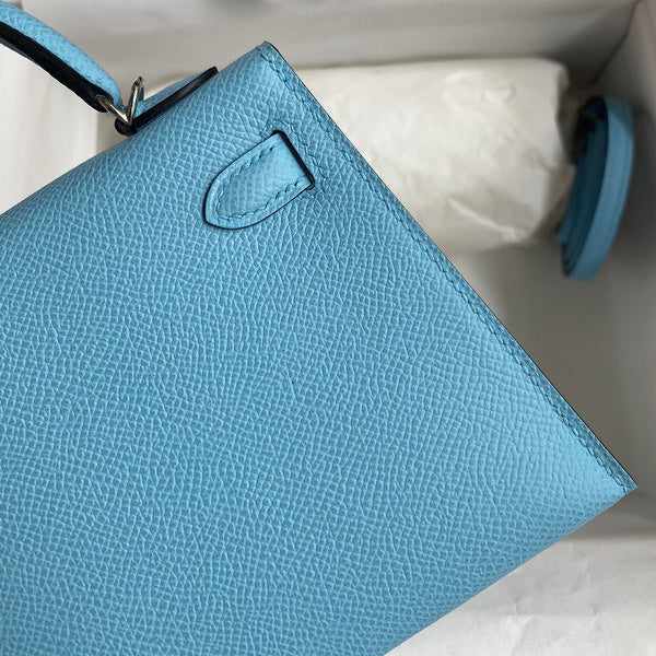 Hermes - Kelly 19 cm Bleu azur