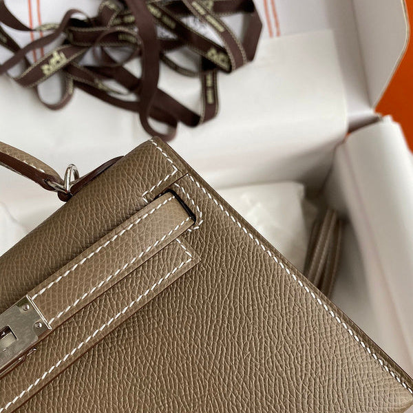 Hermes - kelly 19 cm Brun Taupe
