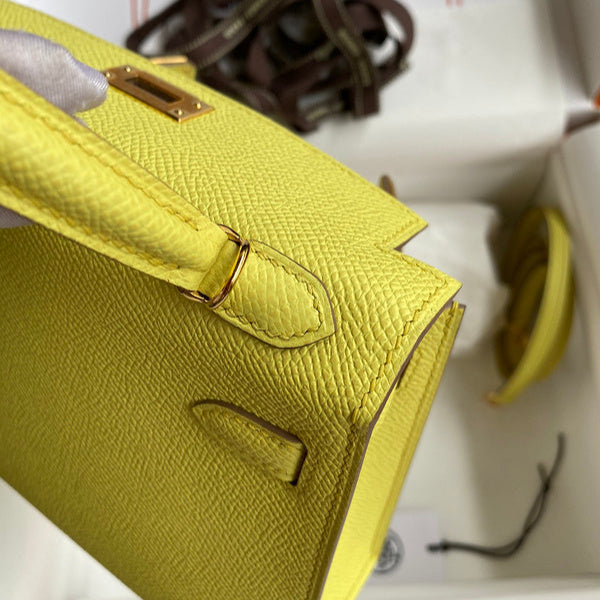Hermes - Kelly 19 cm Jaune soleil