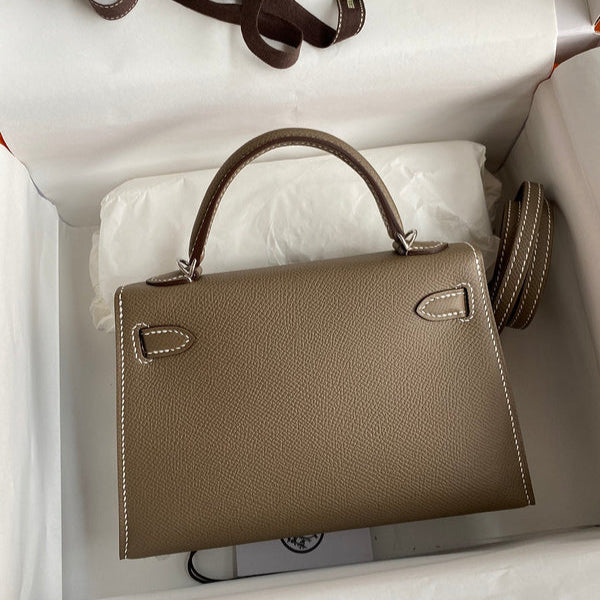 Hermes - kelly 19 cm Brun Taupe