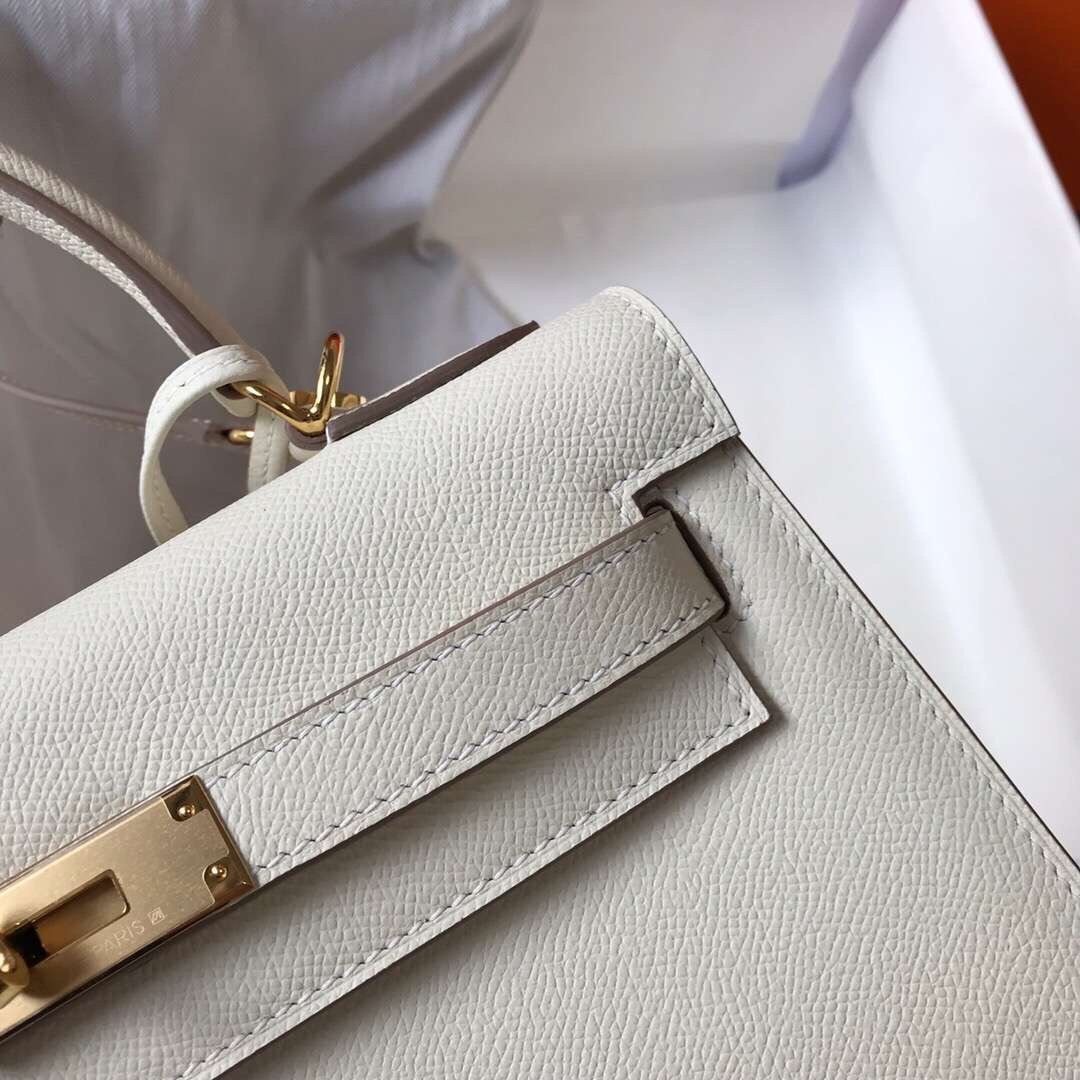 Hermes - Kelly 19 cm Blanc