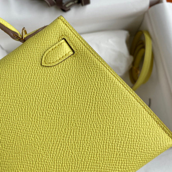 Hermes - Kelly 19 cm Jaune soleil