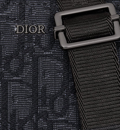 Pochette zippée à bandoulière Noir