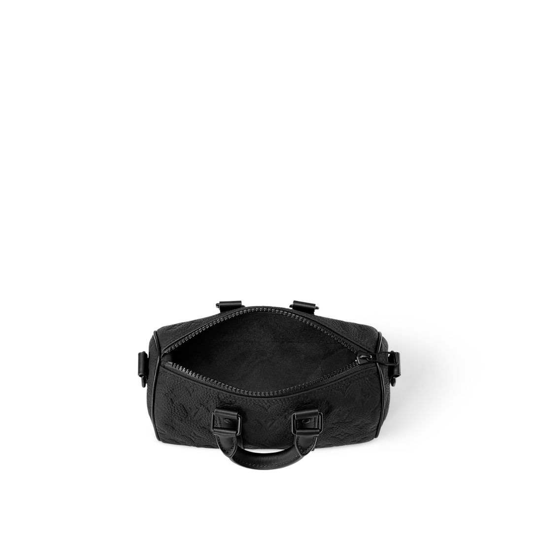 Keepall Shoulder Bag 25 Black Leather