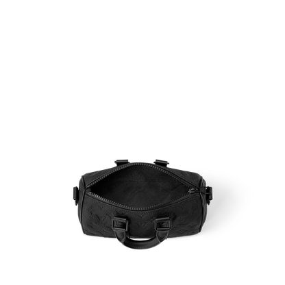 Keepall Shoulder Bag 25 Black Leather