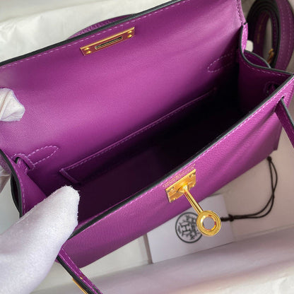 Hermes - Kelly 19 cm  Violet améthyste