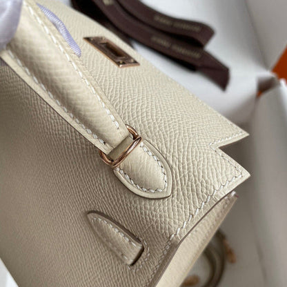 Hermes - Kelly  19 cm Crème Vanille