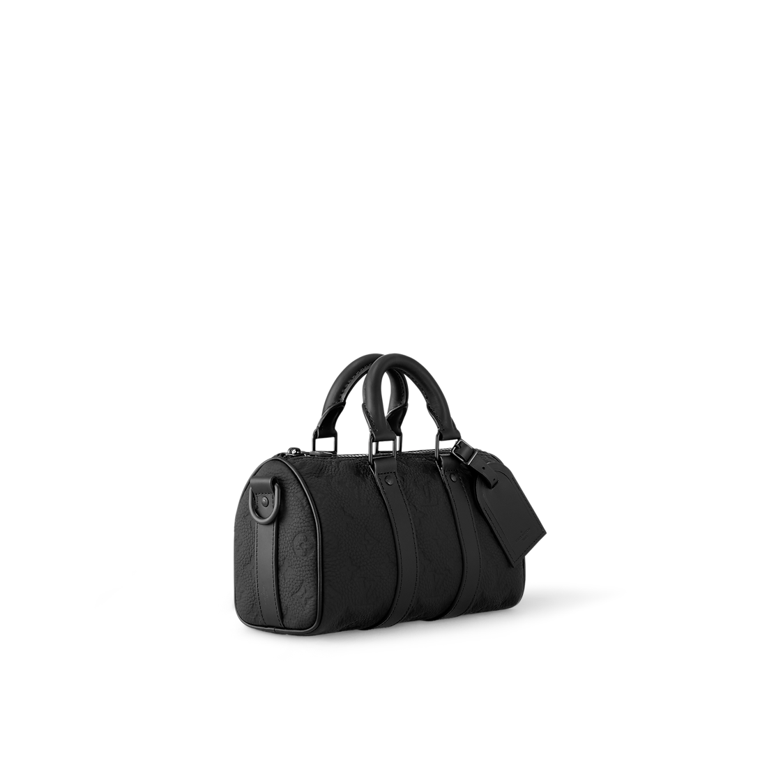 Keepall Shoulder Bag 25 Black Leather
