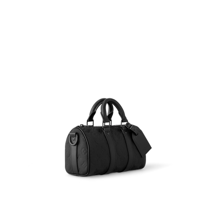 Keepall Shoulder Bag 25 Black Leather