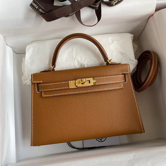 Hermes - Kelly 19 cm Marron cognac