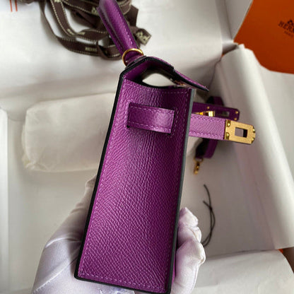 Hermes - Kelly 19 cm  Violet améthyste