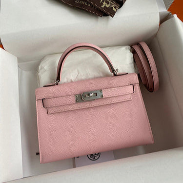 Hermes - Kelly 19 cm Rose nude