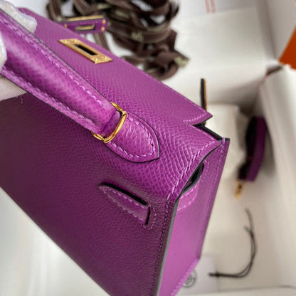 Hermes - Kelly 19 cm  Violet améthyste