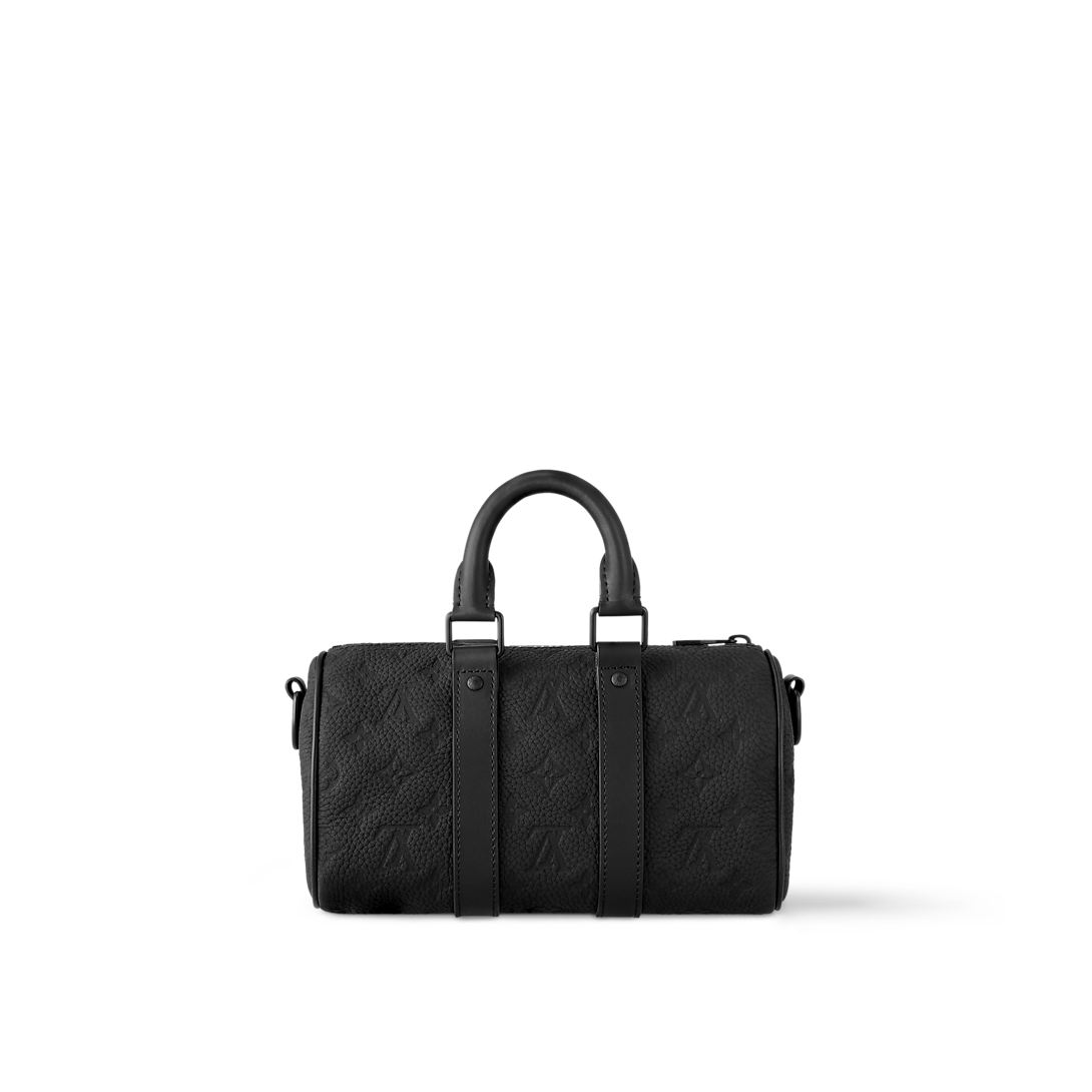 Keepall Shoulder Bag 25 Black Leather