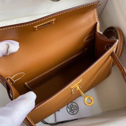 Hermes - Kelly 19 cm Marron cognac