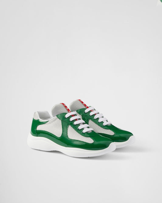 Prada America's Cup sneakers in green Bike fabric