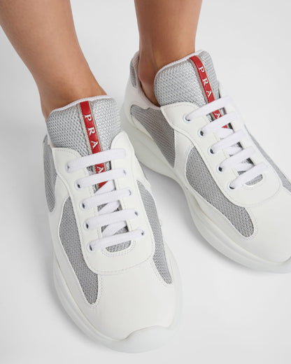 Prada America's Cup sneakers in white Bike fabric