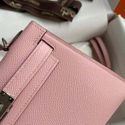 Hermes - Kelly 19 cm Rose nude