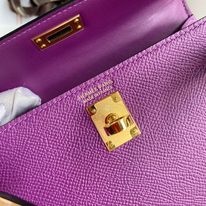 Hermes - Kelly 19 cm  Violet améthyste