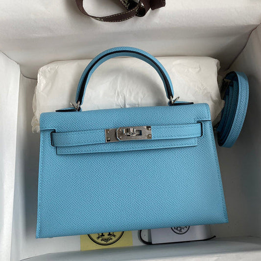 Hermes - Kelly 19 cm Bleu azur
