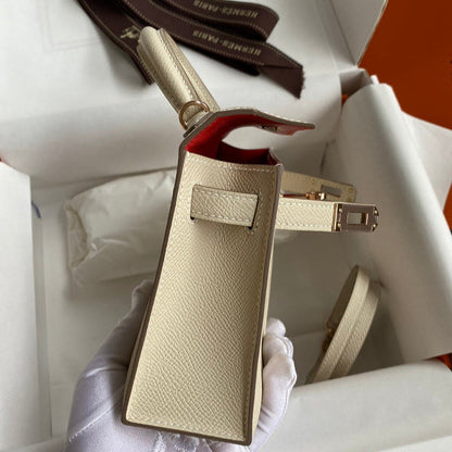 Hermes - Kelly  19 cm Crème Vanille