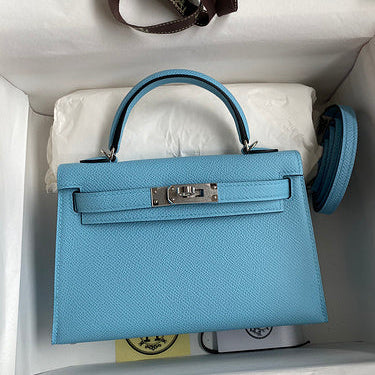 Hermes - Kelly 19 cm Bleu azur