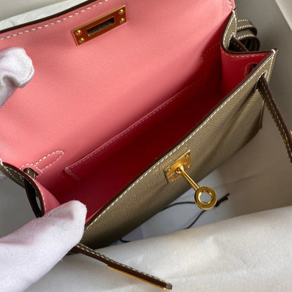 Hermes - Kelly 19 cm Taupe foncé