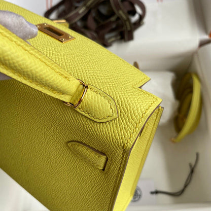 Hermes - Kelly 19 cm Jaune soleil